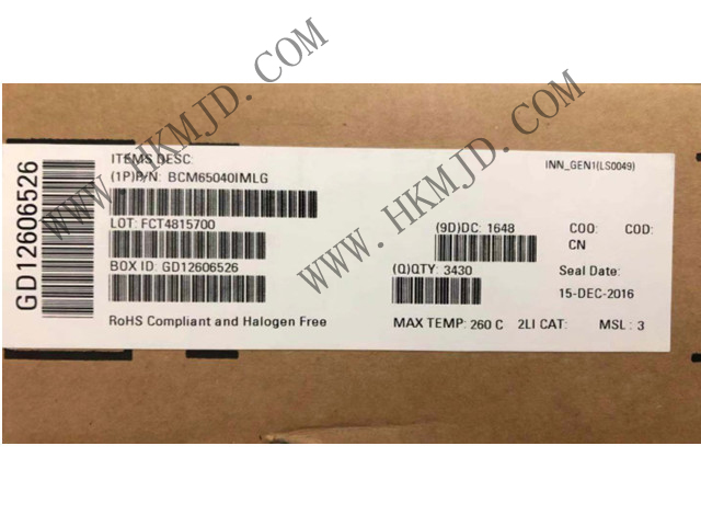 BROADCOM BCM65040 BCM65040IMLG 接口 - 驅(qū)動器，接收器，收發(fā)器