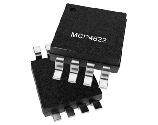 MCP4822T-E/SN內(nèi)置基準(zhǔn)電壓源的雙通道、12位數(shù)模轉(zhuǎn)換器（DAC） 8SOIC
