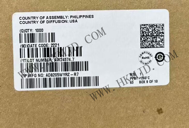 亞德諾(ADI) AD8205WYRZ AD8205 單電源差動放大器，提供8引腳SOIC封裝