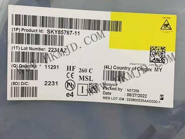 現(xiàn)貨供應【SKY85767-11】高性能WiFi 6前端模塊（FEM），34.5dB高增益